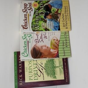 3 Books-The Purpose Driven & 2 Chicken Soup for the Soul
